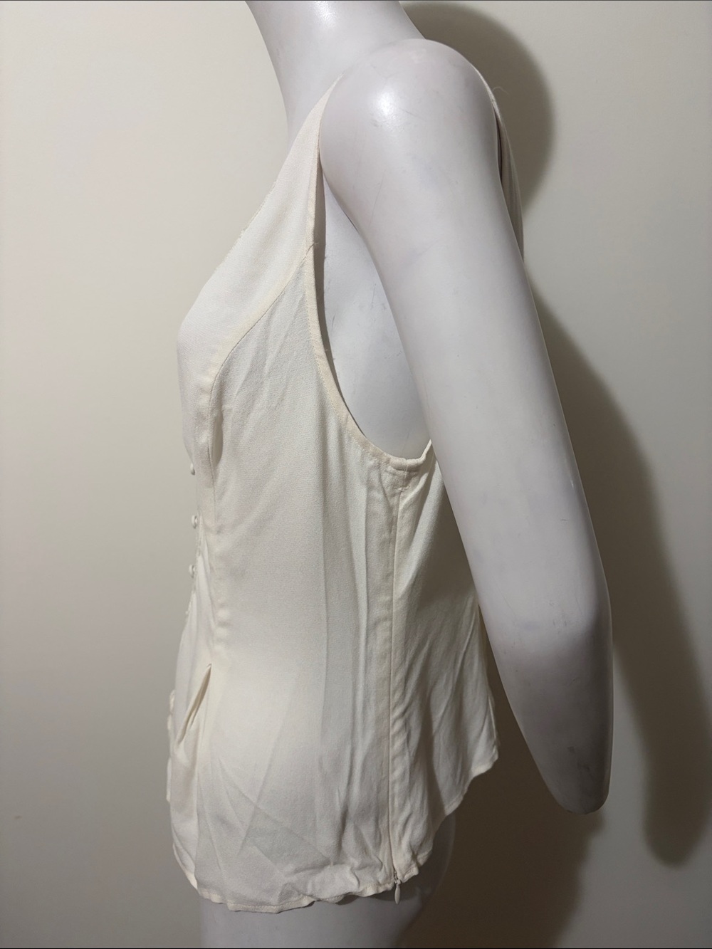 Reformation Cristina Sleeveless Blouse Ivory New - Picture 7 of 15